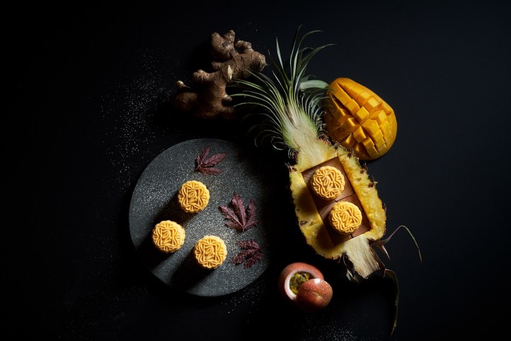 19 PJ NEW ANANAS de la PASSION Pineapple, Mango, Passionfruit & White Chocolate on Ginger Citrus Shortbread $78.00nett for 8 pcs (mini).JPG