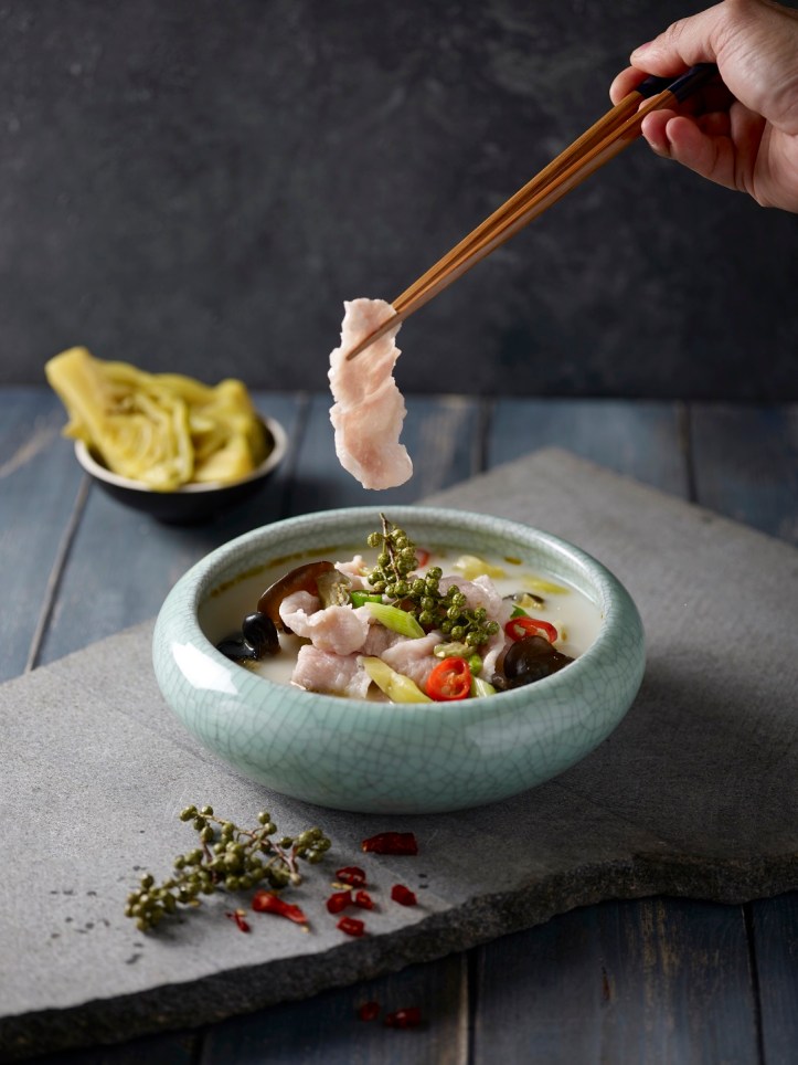 Crystal Jade La Mian Xiao Long Bao -Poached Pork Collar with Fresh Szechuan Pepper Corn & Preserrved Vegetable