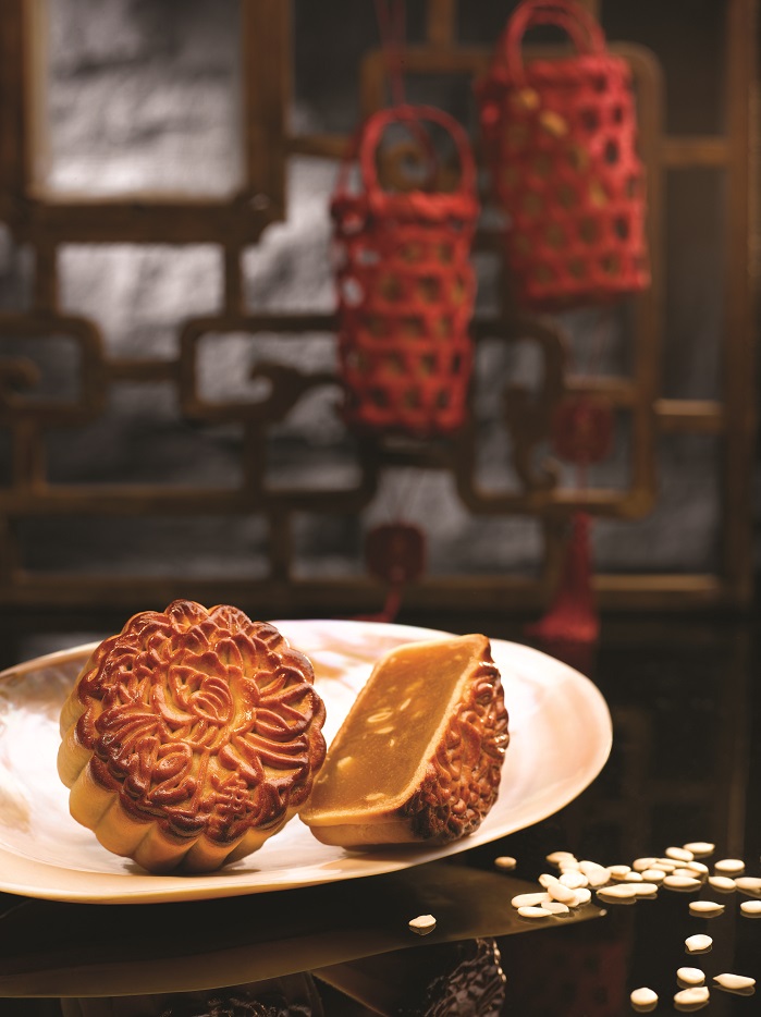 PEONY JADE's Signature Reduced Sugar Premium Mother of Pearl White Lotus Paste and Melon Seeds $40nett for 2, $70nett for 4