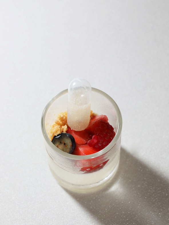 Chilled Soya Curd with Lemongrass Syrup